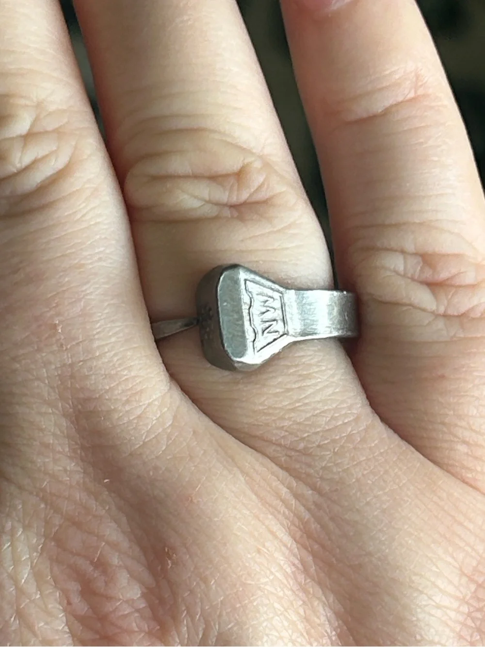 Antique/Vintage Prairie Diamond Northwestern Horse Nail Ring
